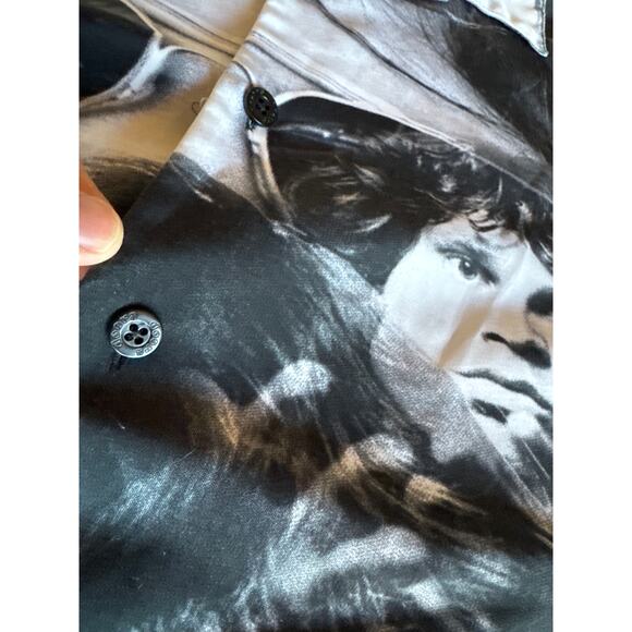 Vintage 2002 The Doors Oversized L AOP Polyester Button Up Short Sleeve - Picture 3 of 6